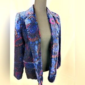 Berenice / Anthropologie Moonlight Velvet Blazer. NWOT. Size Small